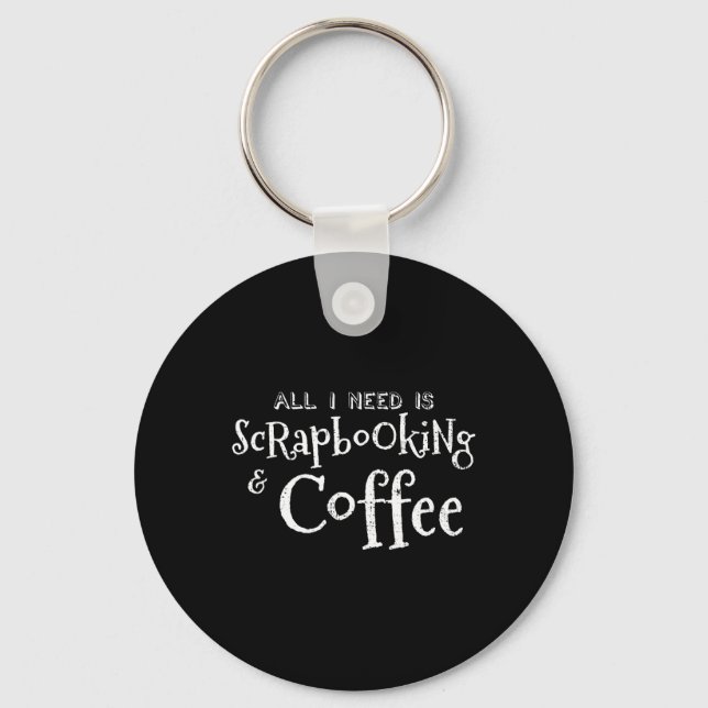 Skrapbooking Coffee Vintage Nyckelring (Framsida)
