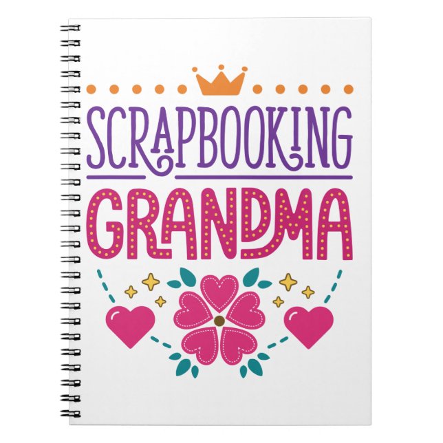 Skrapbooking Grandma Anteckningsbok (Framsidan)