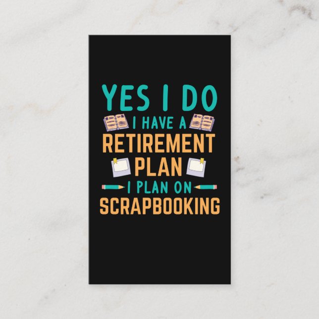 Skrapbooking Pension Bok Crawing Hobby Visitkort (Framsida)