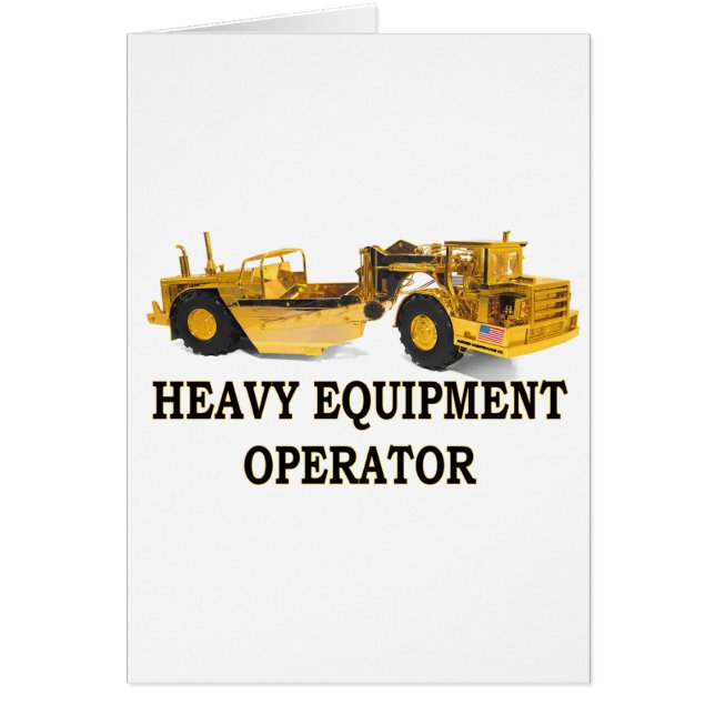 SKRAPER EARTH MOVER HÄLSNINGSKORT (Framsidan)