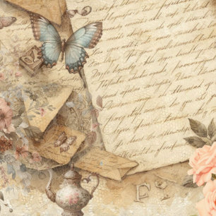 Skräpjournal ephemera vintage scrapbookpapper