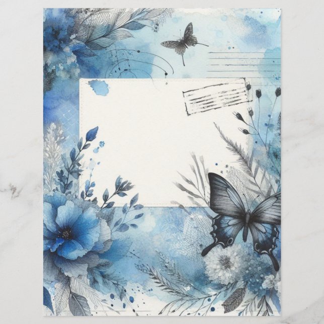 Skräpjournal ephemera vintage scrapbookpapper (Framsida)