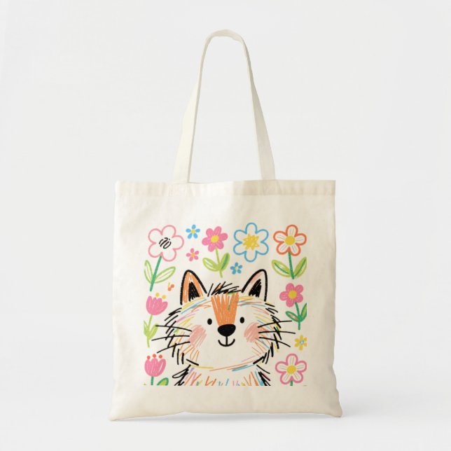 Skräpkatt Totebag Tygkasse (Framsidan)