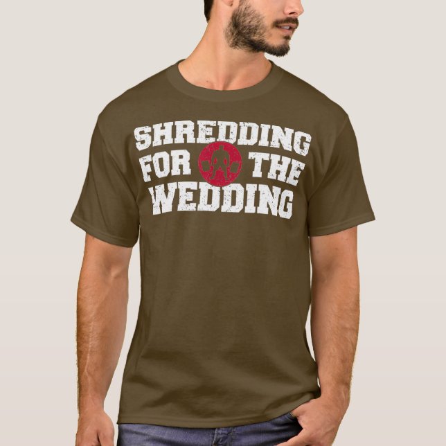 Skrapning Svettning Bröllop Funny Gym Workout T Shirt (Framsida)