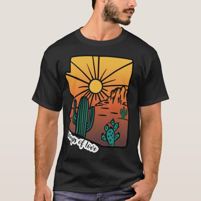 Skrapor av Kärlek Arizona Sunset Tee (Framsida)