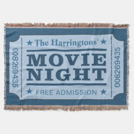 Skräppfilt för det anpassade namnet "Movie Biljett Filt