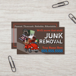 Skräppflyttal Sopor Hauling Red Pickup Visitkort