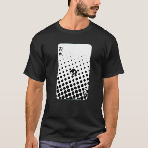 Skräppost Ace of Spades Card Shark Spelare Skeleto T Shirt