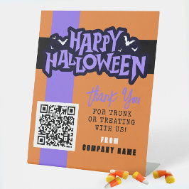 Skräppost eller Behandla Orange Halloween Business