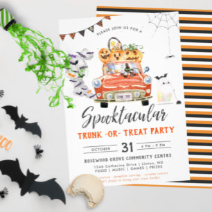 Skräppost eller behandling Halloween Baby Shower Inbjudningar