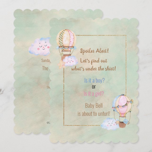 Skräppost för Spridningsaviseringspartiet Gender R Inbjudningar (Fram/baksida)