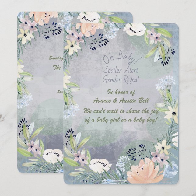 Skräppost för Spridningsaviseringspartiet Gender R Inbjudningar (Fram/baksida)