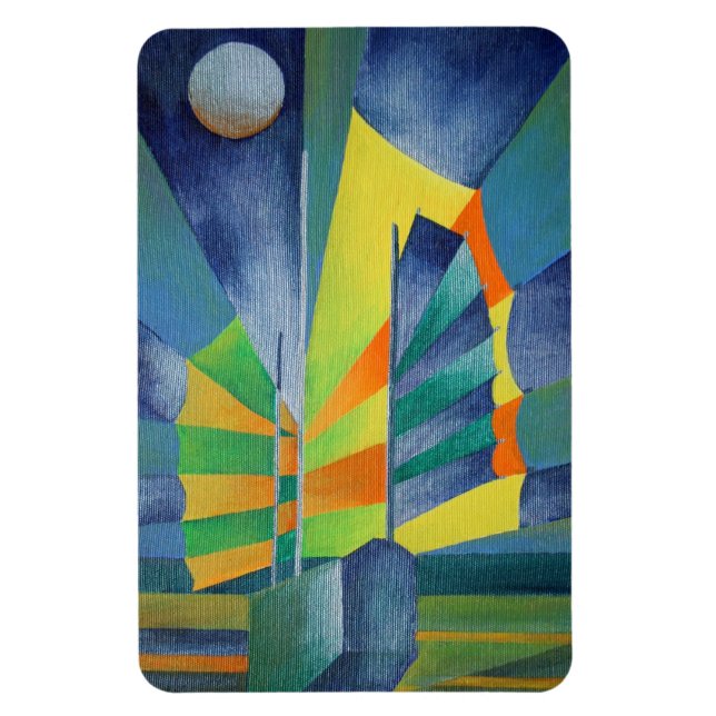 Skräppost i ljuset av Silvery Måne Magnet (Vertikal)