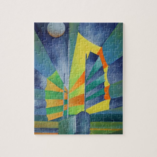 Skräppost i ljuset av Silvery Måne Pussel (Vertikal)