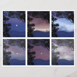 Skräppost Journal Älva Himmel Måne Träd Fantasy 1-