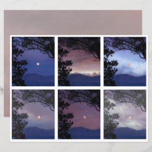 Skräppost Journal Älva Himmel Måne Träd Fantasy 1-