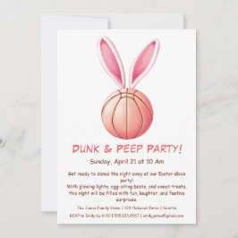 Skräppost och Peep Party - Basketball-inbjudan til Inbjudningar