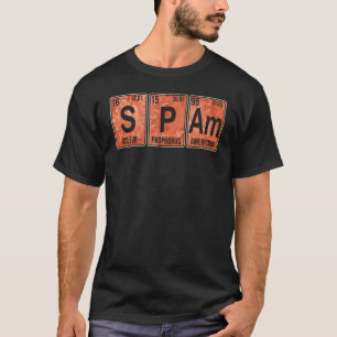 Skräppost Periodiska Bord i Inslag, konserverat ko T Shirt