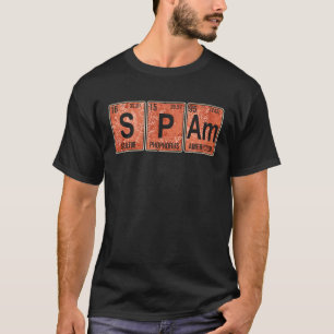 Skräppost Periodiska Bord i Inslag, konserverat ko T Shirt