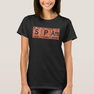Skräppost Periodiska Bord i Inslag, konserverat ko T Shirt