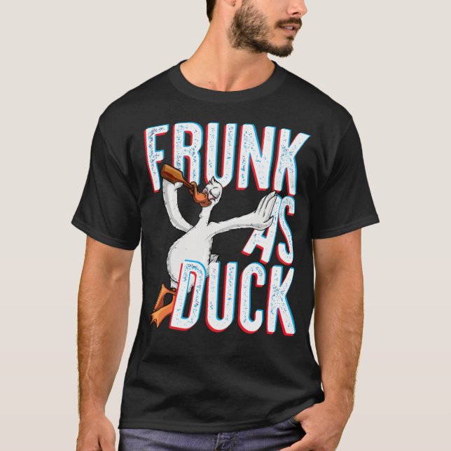 Skräppost som Anka, lätt att dricka svartarbete me T Shirt (Framsida)