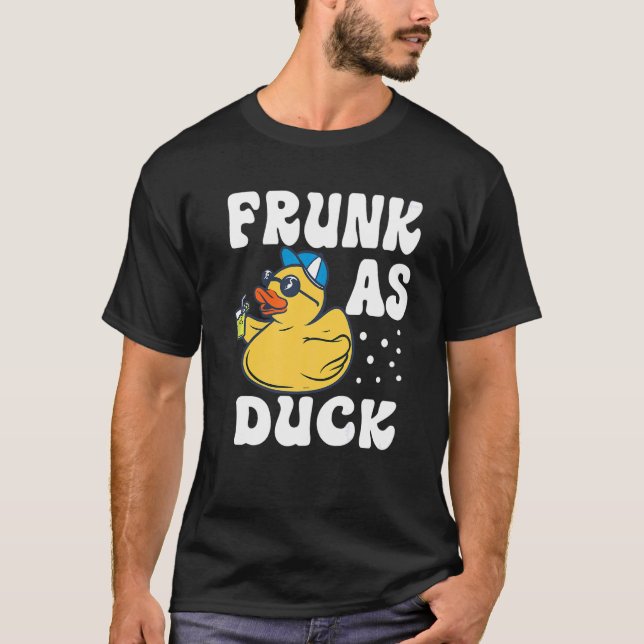 Skräppost som Anka Rubber Anka som dricker i Humor T Shirt (Framsida)