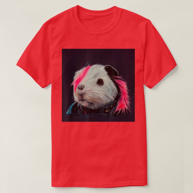 Skräppost Sten Guinea Gris i läder Jacka T-Shirt (Design framsida)