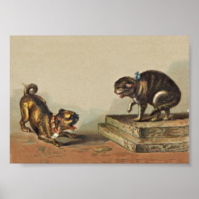 Skrappy Pug Dog and Kitty Poster (Framsidan)