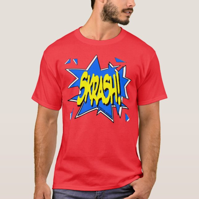 skrashblått t shirt (Framsida)