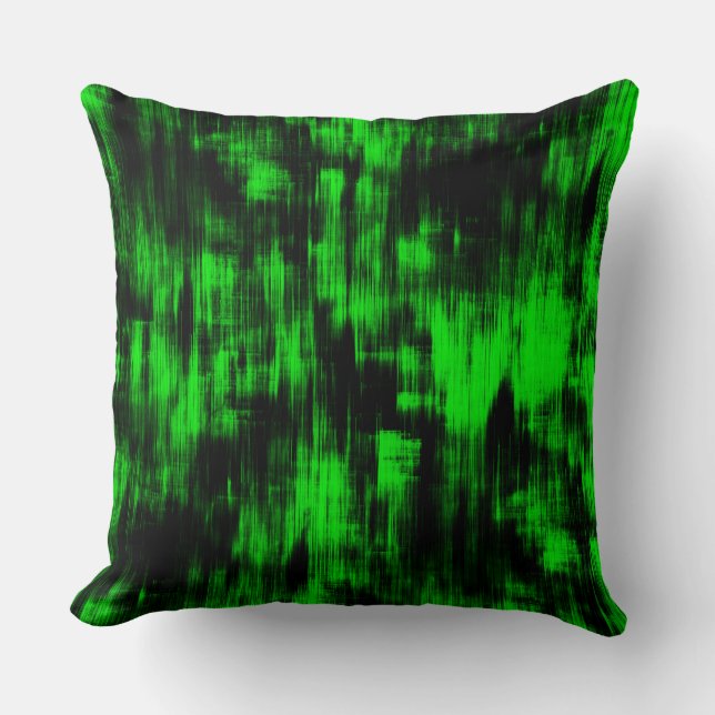 Skratchade fläckar i tunn grönt och stark mörk kudde (Framsida)