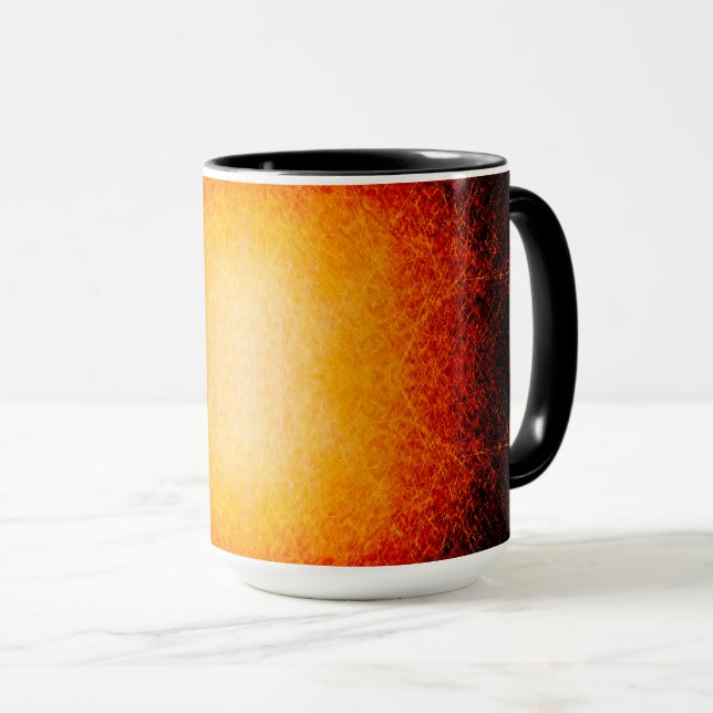 Skratsad glödande eldboll mugg (Framsida höger)