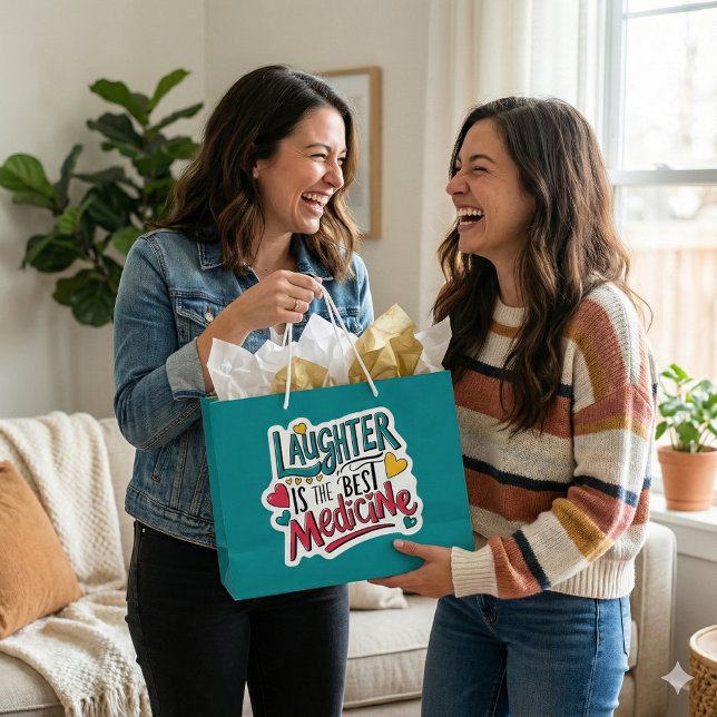 Skratt är den bästa läkemedelspresenten (Spread cheer with this, "Laughter is the best medicine" gift bag! )