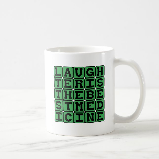 Skratt är den bästa medicinen kaffemugg (Höger)