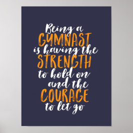 Skratt av inspirationell gymnastikcitat poster