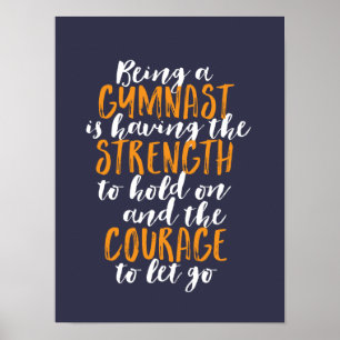 Skratt av inspirationell gymnastikcitat poster