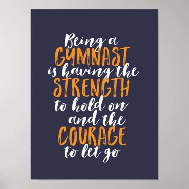 Skratt av inspirationell gymnastikcitat poster (Framsidan)
