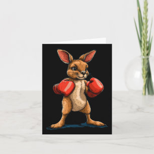 Skratt Boxer Kangaroo för Roligt Fight Vibe Kort