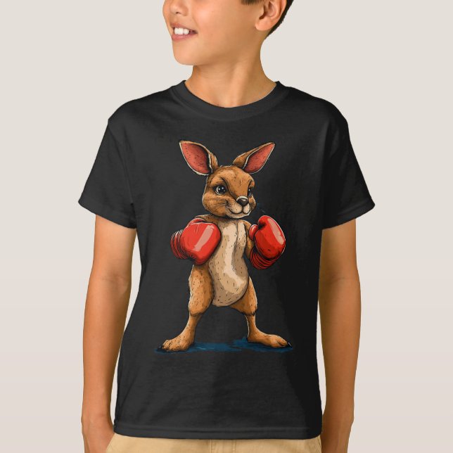Skratt Boxer Kangaroo för Roligt Fight Vibe T Shirt (Framsida)