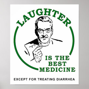 Skratt Diarrhea Medicine Funny Poster