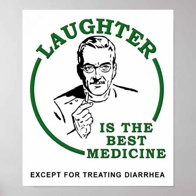 Skratt Diarrhea Medicine Funny Poster (Framsidan)