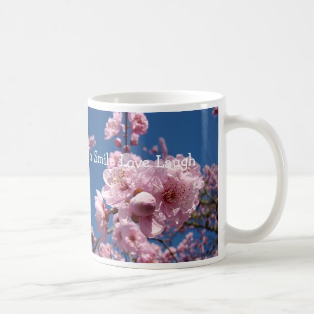 Skratt Leende Kärlek Kaffe Mugg Träd Blomning Himm (Höger)