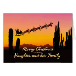 Skratt och jultomten över öknen hälsningskort