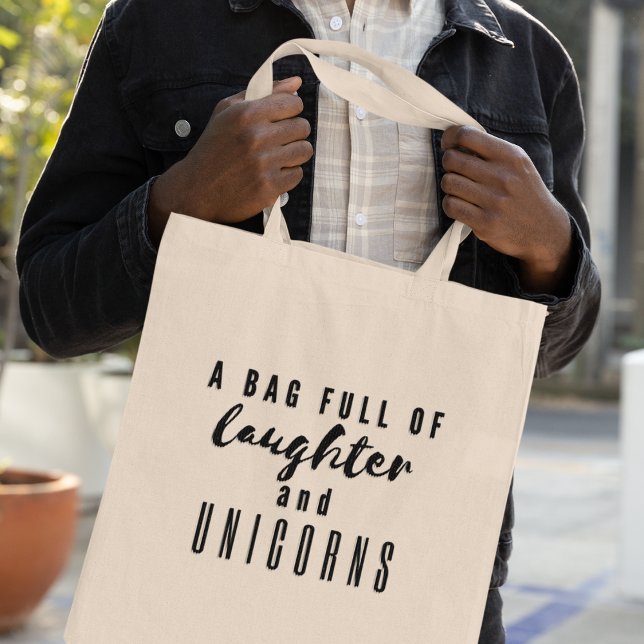 Skratt och Unicorns Glatta Quirky Tygkasse ( Shop now and add a sprinkle of joy to your everyday adventures!)