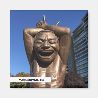 Skratt Statue Vancouver BC Travel Magnet