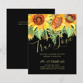 Skratt svart med budgeten för solblommor i Bröllop