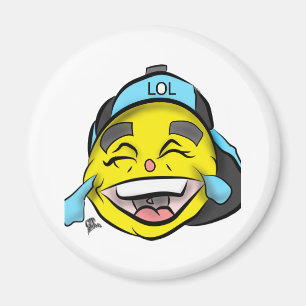 Skratt ut höga Emoji Magnet
