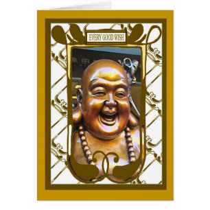 Skratta Buddha, varje bra wish Hälsningskort