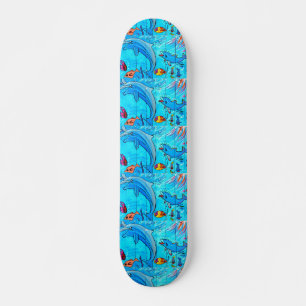 skratta delfinskateboarden skateboard bräda 19,5 cm
