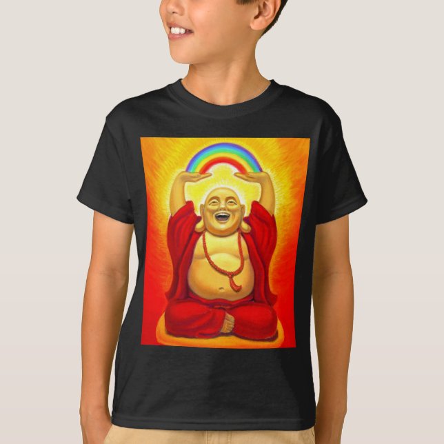 Skratta den Buddha T-tröja Tee Shirt (Framsida)