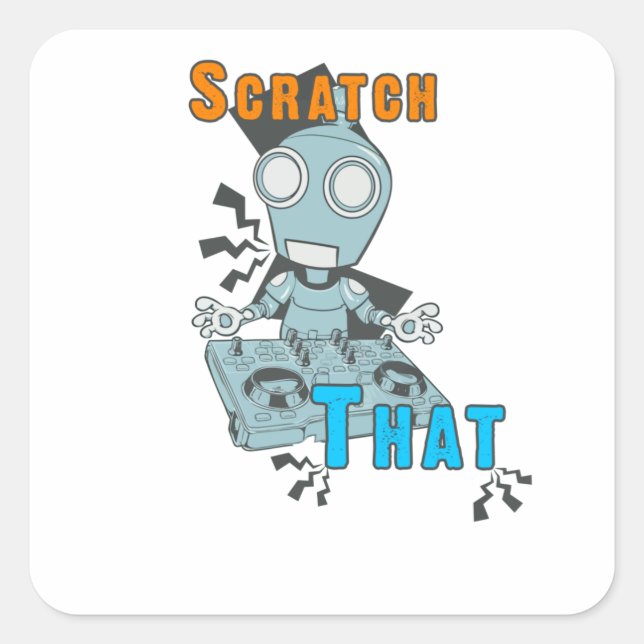 Skratta den där fyrkantigt klistermärke (Framsida)